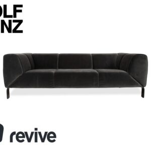 Rolf Benz 323 Stoff Dreisitzer Grau Sofa Couch