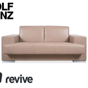 Rolf Benz Zweisitzer Leder Sofa Creme Beige Couch