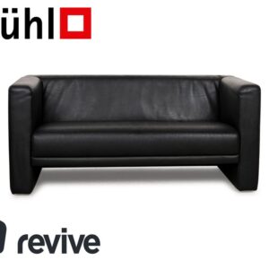 Brühl Visavis Leder Zweisitzer Schwarz Sofa Couch ✨