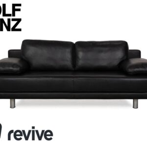 Rolf Benz 355 Leder Zweisitzer Schwarz Sofa Couch manuelle ✨
