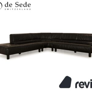 de Sede DS-18 Leder Ecksofa Schwarz Sofa Couch