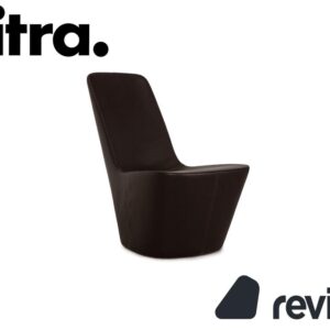 Vitra Monopod Leder Sessel Braun Dunkelbraun