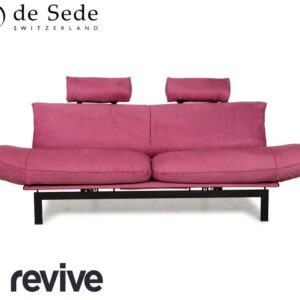 de Sede DS 140 Zweisitzer Lila Sofa Mikrofaser Stoff Neubezug ✨