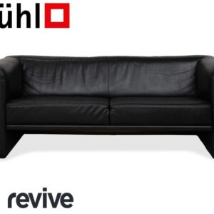 Brühl Visavis Leder Zweisitzer Schwarz Sofa Couch
