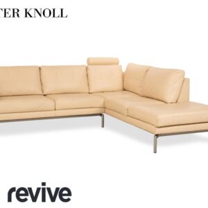 Walter Knoll Good Time Leder Ecksofa Beige Creme Sofa Couch