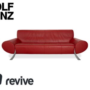 Rolf Benz 545 Leder Zweisitzer Rot Sofa Couch