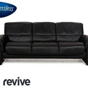 Stressless Leder Dreisitzer Schwarz Sofa Couch