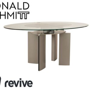 Ronald Schmitt K / G 750 / E Glas Esstisch Silber Ausziehfunktion