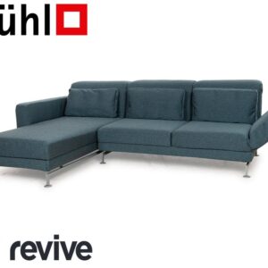 Brühl Moule Stoff Ecksofa Blau Petrol Recamiere Links manuelle ✨