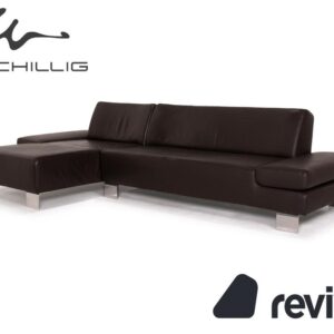 Willi Schillig Taboo Leder Sofa Braun Ecksofa Dreisitzer ✨