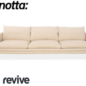 Zanotta William Stoff Dreisitzer Sofa Creme Beige Sand Couch ✨