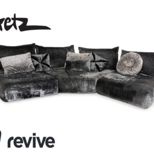 Bretz Matilda Stoff Ecksofa Grau Silber Sofa Couch