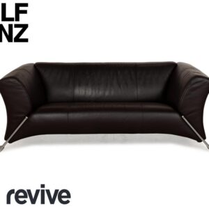 Rolf Benz 322 Leder Zweisitzer Braun Rot Sofa Couch