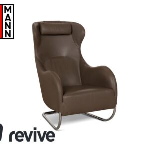Wittmann Jolly Leder Sessel Braun Freischwinger