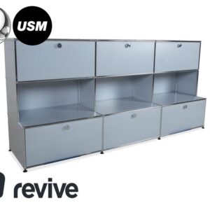 USM Haller Metall Sideboard Silber Grau Lichtgrau