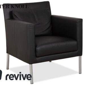 Walter Knoll Jason Leder Sessel Schwarz Nappa Leder Gestell
