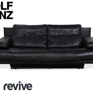 Rolf Benz 6500 Leder Zweisitzer Schwarz Sofa Couch manuelle