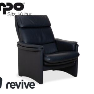 Erpo City Leder Sessel Blau Dunkelblau Marine manuelle Funktion