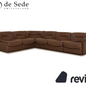 de Sede DS 14 Leder Ecksofa Braun Taupe Sofa Couch