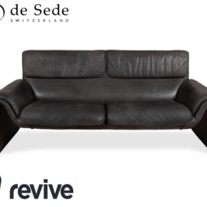 de Sede DS-2011 Leder Zweisitzer Schwarz Sofa Couch
