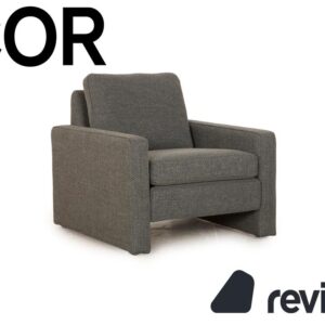 COR Conseta Stoff Sessel Grau Neubezug