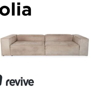 Bolia Cosima Leder Viersitzer Grau Sand Sofa Couch