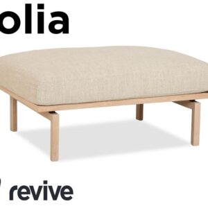 Bolia Elton Stoff Hocker Beige Creme Grau Holz