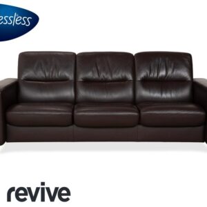 Stressless Wave Leder Dreisitzer Braun Espresso manuelle