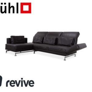 Brühl Moule Leder Chrom Ecksofa Braun Sofa Couch Funktion