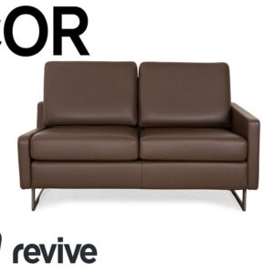 Cor Conseta Leder Zweisitzer Braun Nougat Sofa Couch