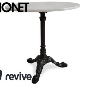 Thonet Marmor Gusseisen Couchtisch Schwarz Weiß Grau