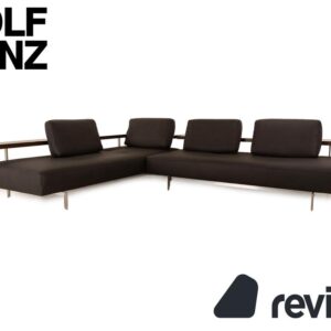Rolf Benz Dono 6100 veganes Leder Ecksofa Dunkelgrau Sofa Couch ✨