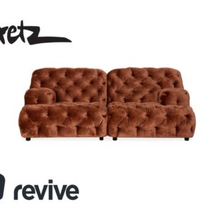 Bretz Cocoa Island Stoff Samt Knopfheftung Zweisitzer Braun