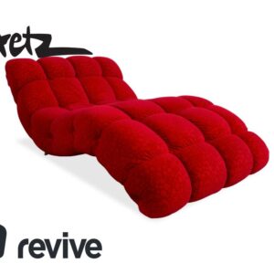 Bretz Stoff Liege Rot Sofa Couch