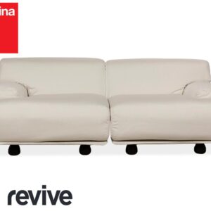 Cassina Fiandra Stoff Zweisitzer Creme Weiß Sofa Sessel Couch ✨