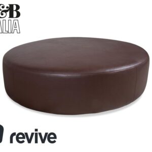 B&B Italia Harry Large Leder Ottoman Dunkelbraun Kastanie Hocker