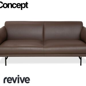 BoConcept Berne Leder Dreisitzer Braun Taupe Sofa Couch