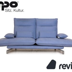 Erpo Avantgarde AV 400 Stoff Zweisitzer Blau Sofa Couch Funktion