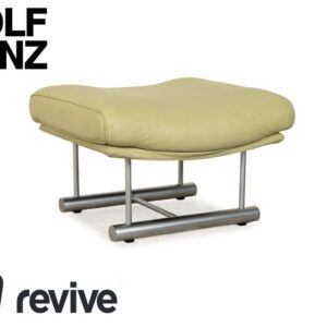 Rolf Benz 6500 Leder Hocker Grün Gelb