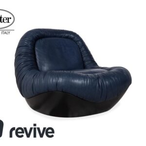 Baxter Barett Leder Sessel Blau