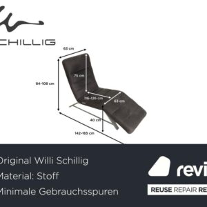 Willi Schillig Daily Dreams Stoff Liege Grau elektr. Funktion