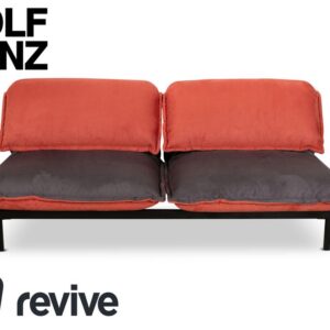 Rolf Benz Nova Zweisitzer Sofa Grau Orange Stoff Funktion Couch ✨