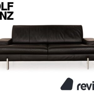 Rolf Benz AK 644 Leder Dreisitzer Schwarz Sofa Couch ✨