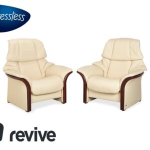 Stressless Eldorado Garnitur Leder Sessel Creme Beige manuelle