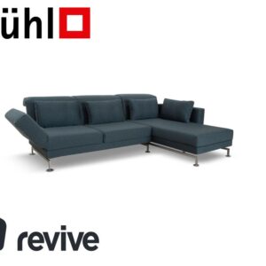 Brühl Moule Stoff Ecksofa Blau Couch manuelle Funktion ✨