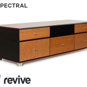 Spectral Holz Sideboard Rot Braun Schwarz Lowboard