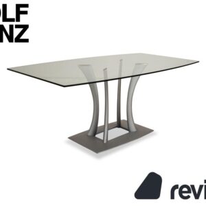 Rolf Benz Glas Esstisch Silber 180 x 90 x 74 cm