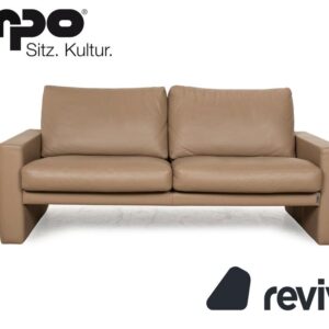 Erpo CL 100 Leder Dreisitzer Creme Sofa Couch