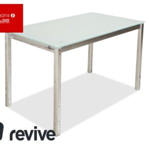 Calligaris Glas Esstisch Silber Esszimmer 110 x 70 x 76 cm