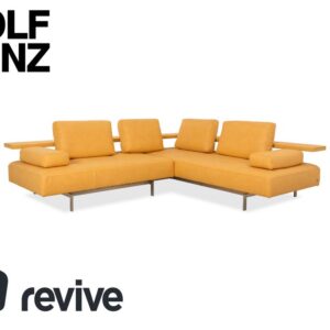 Rolf Benz Dono 6100 veganes Leder Ecksofa Gelb Mango Neubezug ✨